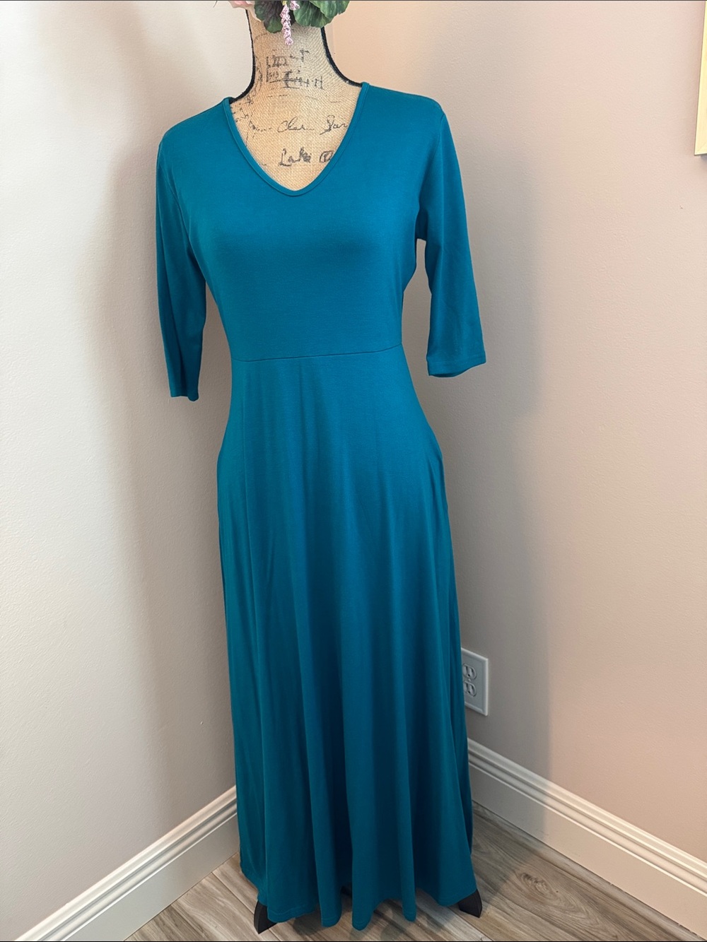 Lightweight V neck travel dress